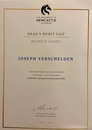 Very honoured to be on the Dean's Merit List for my last semester ...