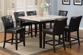 Kitchen Black Leather Dining Chairs Marble Counter Table Modern Carpet Laminate F Counter Height Dining Table Set Counter Height Table Sets Square Marble Table