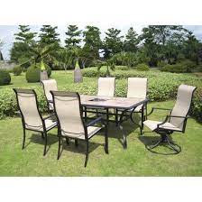 Target 7 Piece Tile Top Metal Patio Dining Furniture Set Patio Dining Furniture Target Patio Furniture Patio Furniture