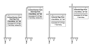 Sign post installation of for real estate agents. Two Part Real Estate Steel Sign Posts