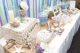 It takes some preparation and craft skills but the results are certain to be impressive. Easy And Fun Beach Themed Bridal Shower Ideas Beach Themed Engagement Party Bridal Shower Theme Beach Theme Bridal Shower