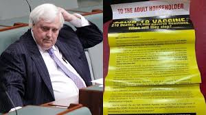 Clive palmer is an australian mining giant who owns the mining company mineralogy and is also a member of australian parliament. This Mp Went In On Clive Palmer For Distributing Shitty Anti Vaxx Flyers It S Glorious