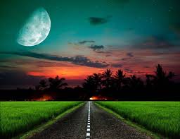 Sunset Road Moon Wallpapers Hd Desktop And Mobile Backgrounds Sunrise red sky at mornin. sunset road moon wallpapers hd
