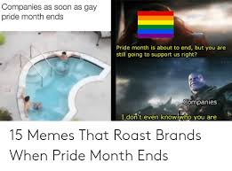 All the pride month stuff is a way of firms making more money by advertising how good they are. 25 Best Memes About Gay Pride Month Gay Pride Month Memes