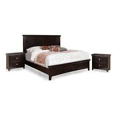 Foa Brighton 3pc Espresso Solid Wood Bedroom Set Queen 2 Nightstands Idf 7113ex Q 2ns