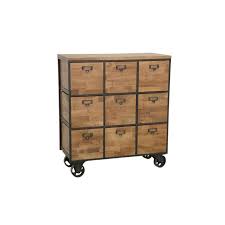 De plus petite taille elle sont pratiques et belles afin d'être posées sur un meuble ou au sol et ainsi donner à votre maison une. Industriel Meuble De Rangement 9 Tiroirs Wolof Naturel Vieilli Cdiscount Maison