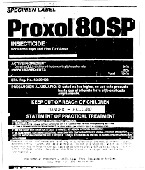 U.S. EPA, Pesticide Product Label, PROXOL 80SP, 03/28/1989