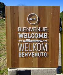 woodservice lesmures port grimaud camping signaletique panneau bois bienvenue avec images signaletique panneau bois panneau