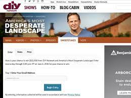 Diy Network America S Most Desperate Landscape Giveaway Sweepstakes Diy Network Sweepstakes Diy Shows