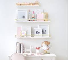 Additionally, these 3 sets of floating white shelves are all of the different dimensions i.e. Gold Polished Kids Shelves Pottery Barn Kids