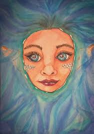 Elf exhibit submission: figure and watercolor painting