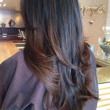 Balayage Highlights Ombre Creating A Sun Kissed Look Asian Hair Yelp Black Hair Balayage Asian Hair Hair Highlights