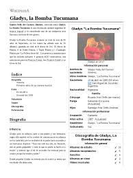 10 de abril de 1965), más conocida como gladys la bomba tucumana o acortado como la bomba, es una cantante argentina de música tropical y es considerada una de las intérpretes más famosas y exitosas de este. Gladys La Bomba Tucumana Entretenimiento General
