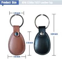 Amazon.com: HECERE Genuine Leather RFID Key Fob Tag Proximity ID T5577  Programmable Rewritable for Access Control 1pcs/lot(Black ID Keychain,  Oval) : ...