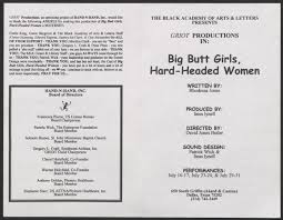Program: Big Butt Girls, Hard-Headed Women]