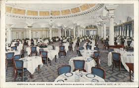 Guests enjoy the comfy beds. Marlborough Blenheim Hotel American Plan Dining Room Atlantic City Nj Postcard