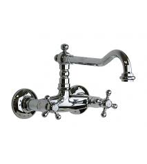 Wall mounted kitchen taps are suited to a more contemporary, minimalist style, perfect for kitchens where simplicity and clean lines are required. Wall Mounted Kitchen Sink Mixer With Long Spout Porta Bini Old Fashion 62551