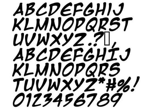 Font Manga đẹp 01