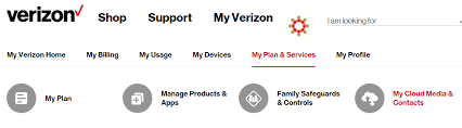 Hover over my verizon and from the my devices tab, select my cloud media & contacts. Correct Answer How Do I Access My Cloud Verizon Community