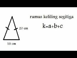 Hitunghlah keliling segitiga berikut ini! Cara Menghitung Keliling Segitiga Sama Kaki Tentukan Keliling Segitiga Berikut Youtube