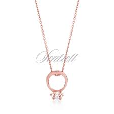 ring pendant rose gold plated