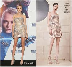 Cara delevingne is an english actress and model. Cara Delevingne In Atelier Versace Valerian And The City Of A Thousand Planets Mexico City Premiere Fashionsizzle