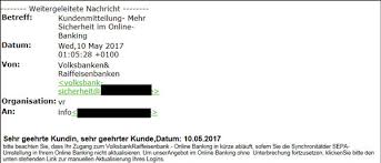 Phishing Mail Sepa Berliner Volksbank