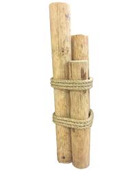 Decorative Wood Piling Pier Post Double Rows Rope 36 Tall Wood Decor Wood Boat Decor