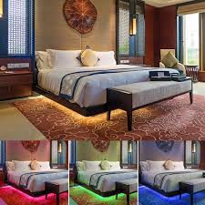 Motion Activated Double Strip Under Bed Light Led Bedroom Night Lights Lamps