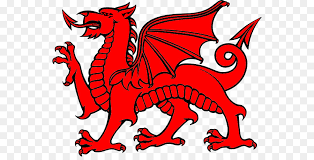 The flag of wales (y ddraig goch, meaning 'the red dragon') consists of a red dragon passant on a green and white field. Uels Flag Uelsa Vallijskij