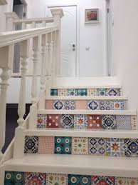 moroccan tile decal backsplash tile stickers bathroom decal etsy stair riser decals tile decals stair decals