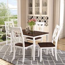 This collection of dining room sets is made in italy. Buy Harper Bright Designs Dining Table Set Kitchen Dining Table Set For 4 Wood Table And Chairs Set White Cherry Online In Turkey B07w5tp16s