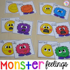 Free Monster Feeling Cards Games For Preschool Pre K