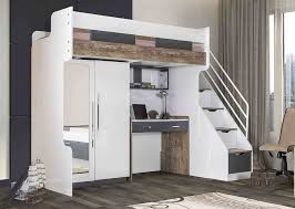 Der schrankschreibtisch alena ist besonders robust und durch seine melaminharzbeschichtung sehr. Hochbett Compact 90x200 Mit Schreibtisch Schrank Traum Moebel Com