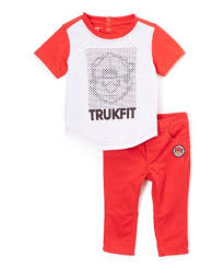 Trukfit True Red White Trukfit Tee Pants Toddler Boys
