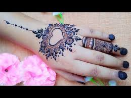Amazing Heart Shape Mehndi Designs For Back Hands Simple Heart Mehndi Henna By Tabassum Youtube Henna Hand Tattoo Henna Designs Easy Hand Henna
