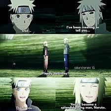 Minato Says Happy Birthday To Naruto Naruto Minato Naruto Shippuden Anime Naruto