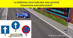 In rampa, unde vizibilitatea este sub 50 m; Chestionare Auto La Intalnirea CÄƒrui Indicator Este PermisÄƒ Intoarcerea Vehiculului