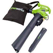 Greenworks 24072 12 Amp Electric Leaf Blower Vacuum Variable Speed Greenworks Leaf Blower Blowers