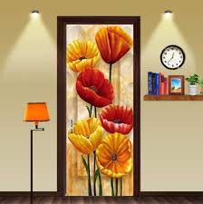 Certainly one of the most important bedroom ideas is to put in several it's also advisable to learn how to accessorize and decorate your bedroom. Buy 3d Flower Oil Painting Self Adhesive Door Murals Wall Stickers Bedroom Door Decal 30 3x78 7 Inch Online At Low Prices In India Amazon In
