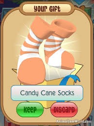 Candy Cane Socks In Animal Jam Animaljam Candycanesocks Items Rares Animal Jam Candy Cane Animal Jam Play Wild