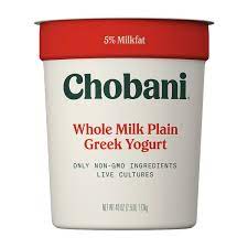 Creamy greek yogurt with a side. Chobani Original Plain Whole Milk Greek Yogurt 40 Oz From Costco In Fort Worth Tx Burpy Com