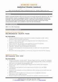 Cv examples see perfect cv samples that get jobs. Analytical Chemist Resume Samples Qwikresume