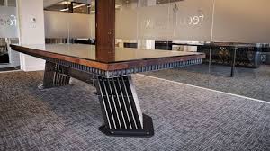 The Pilot Table Handmade Vintage Industrial Boardroom Meeting Table In Walnut And Steel Vintage Endustriyel Mobilya Endustriyel Mobilya Mobilya Fikirleri