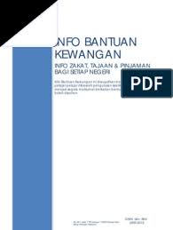 Program/kursus latihan kemahiran tidak layak memohon bantuan persediaan. Bantuan Kewangan