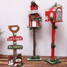 Christmas mailbox covers make unique housewarming gifts for new neighbors. Christmas Decor Floor Letterbox Postbox Home Outdoor Wood Christmas Party Decoration Handmade Wooden Craft Mailbox Home Decor Pendant Drop Ornaments Aliexpress