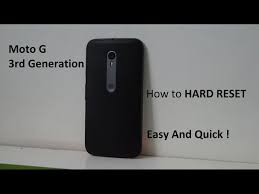 It is very simple job. How To Hard Reset Moto G3 Youtube