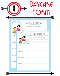Daycare Forms Getting To Know You Set Printable Child Care Daycare Forms Getting To Know You Get To Know Me