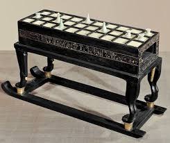 Egyptian Religion Senet Game Board Of King Tutankhamon Resting On Amnte Nofre