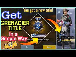 How To Get Grenadier Title In Pubg Mobile Easier Way Get Free Pubg Title Youtube
